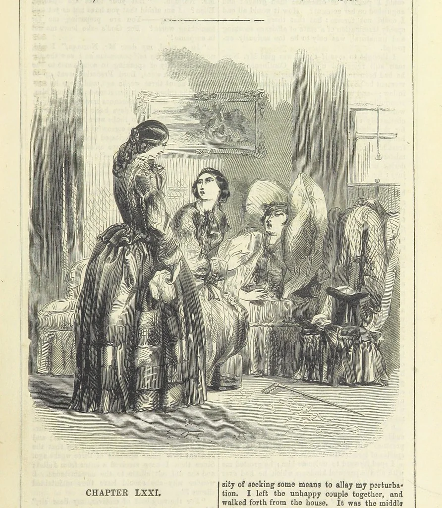An illustration from Ellen Percy: or, the Memoirs of an Actress, 1856, leaf 15