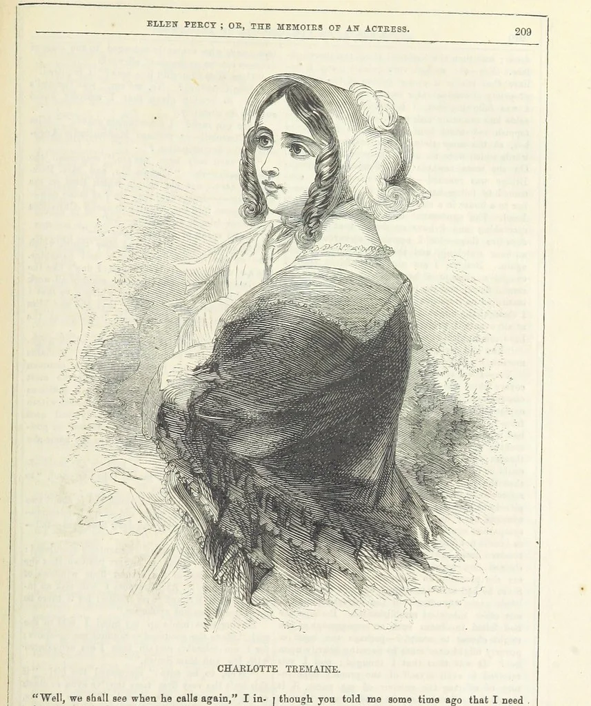 An illustration from Ellen Percy: or, the Memoirs of an Actress, 1856, leaf 223