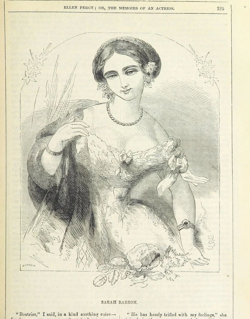 An illustration from Ellen Percy: or, the Memoirs of an Actress, 1856, leaf 239