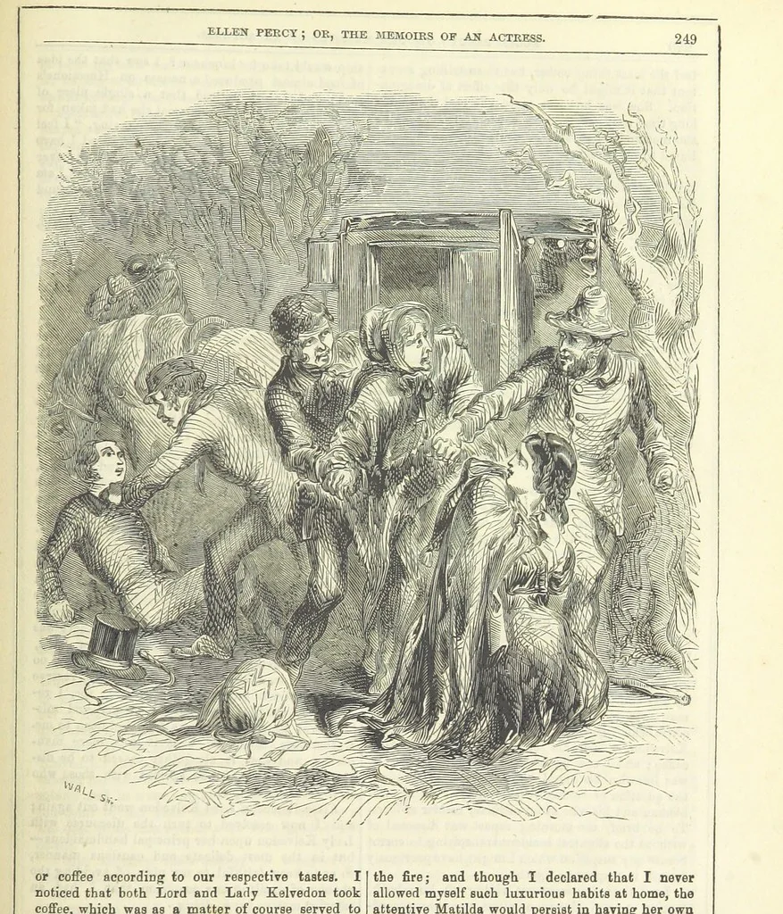 An illustration from Ellen Percy: or, the Memoirs of an Actress, 1856, leaf 263