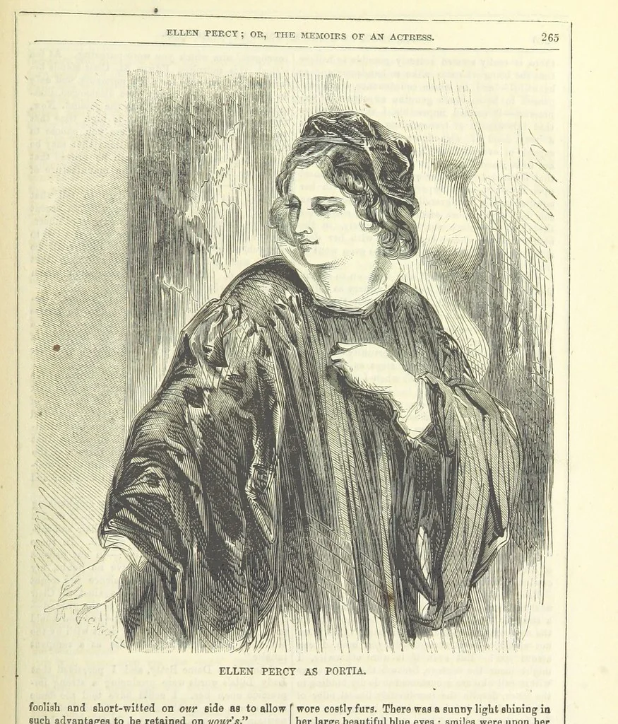 An illustration from Ellen Percy: or, the Memoirs of an Actress, 1856, leaf 279
