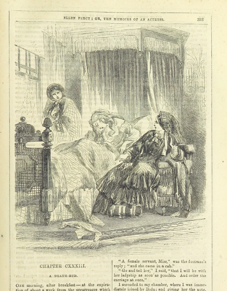 An illustration from Ellen Percy: or, the Memoirs of an Actress, 1856, leaf 407