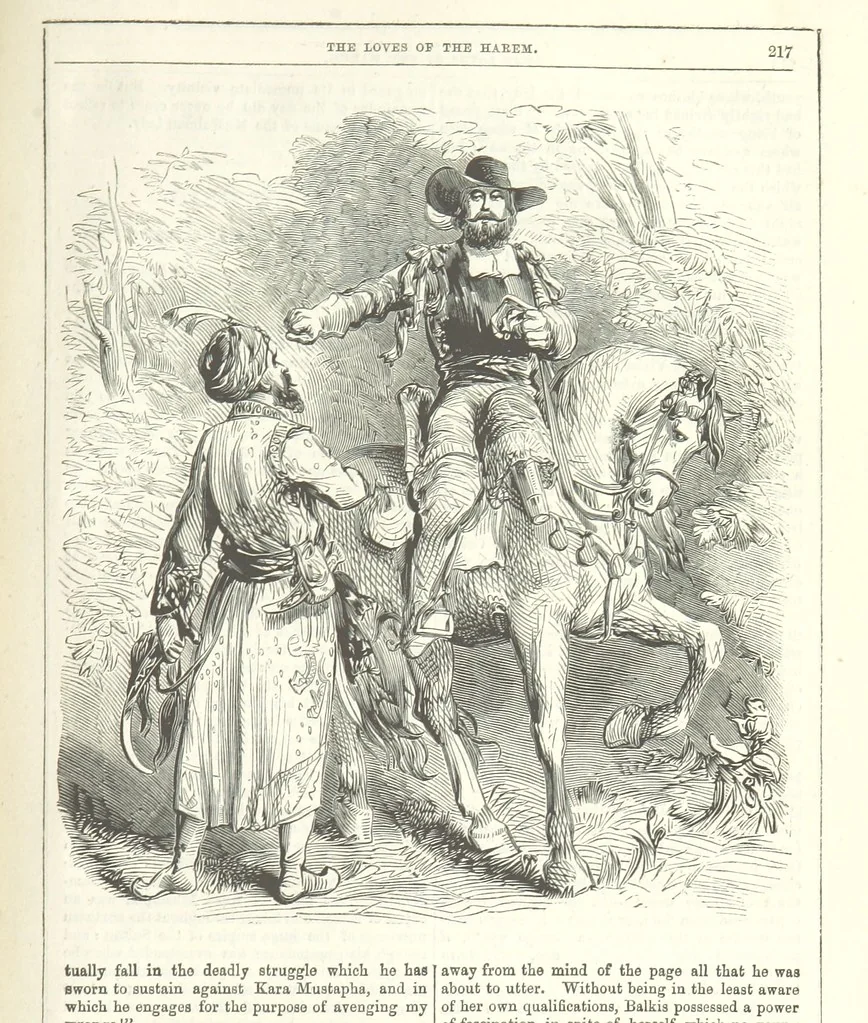An illustration from The Loves of the Harem: a tale of Constantinople, 1855, leaf 231