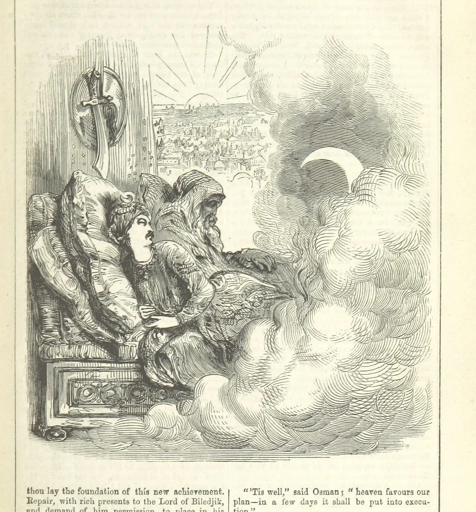 An illustration from The Loves of the Harem: a tale of Constantinople, 1855, leaf 39