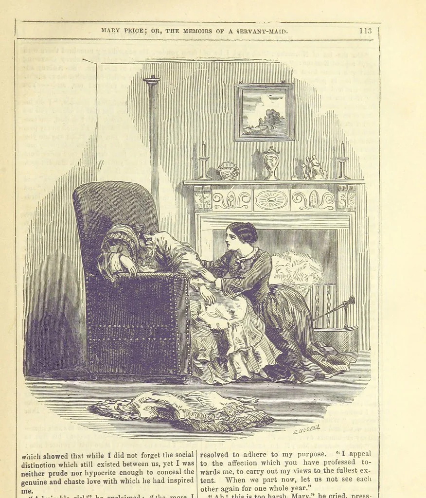 An illustration from Mary Price; or, the Memoirs of a servant-maid ... Illustrated with fifty-two engravings by F. Gilbert, 1852, leaf 125