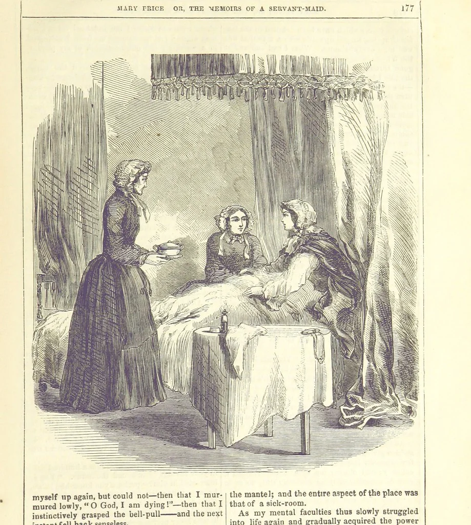 An illustration from Mary Price; or, the Memoirs of a servant-maid ... Illustrated with fifty-two engravings by F. Gilbert, 1852, leaf 189