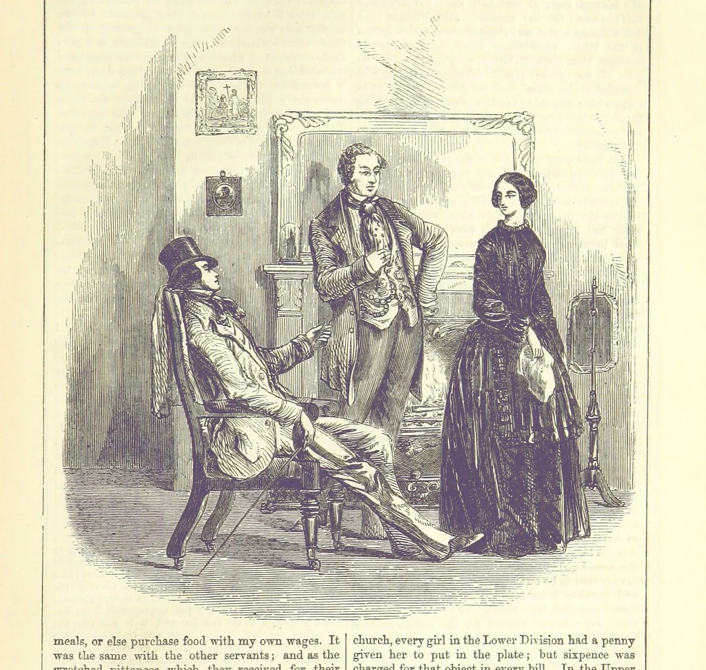 An illustration from Mary Price; or, the Memoirs of a servant-maid ... Illustrated with fifty-two engravings by F. Gilbert, 1852, leaf 213