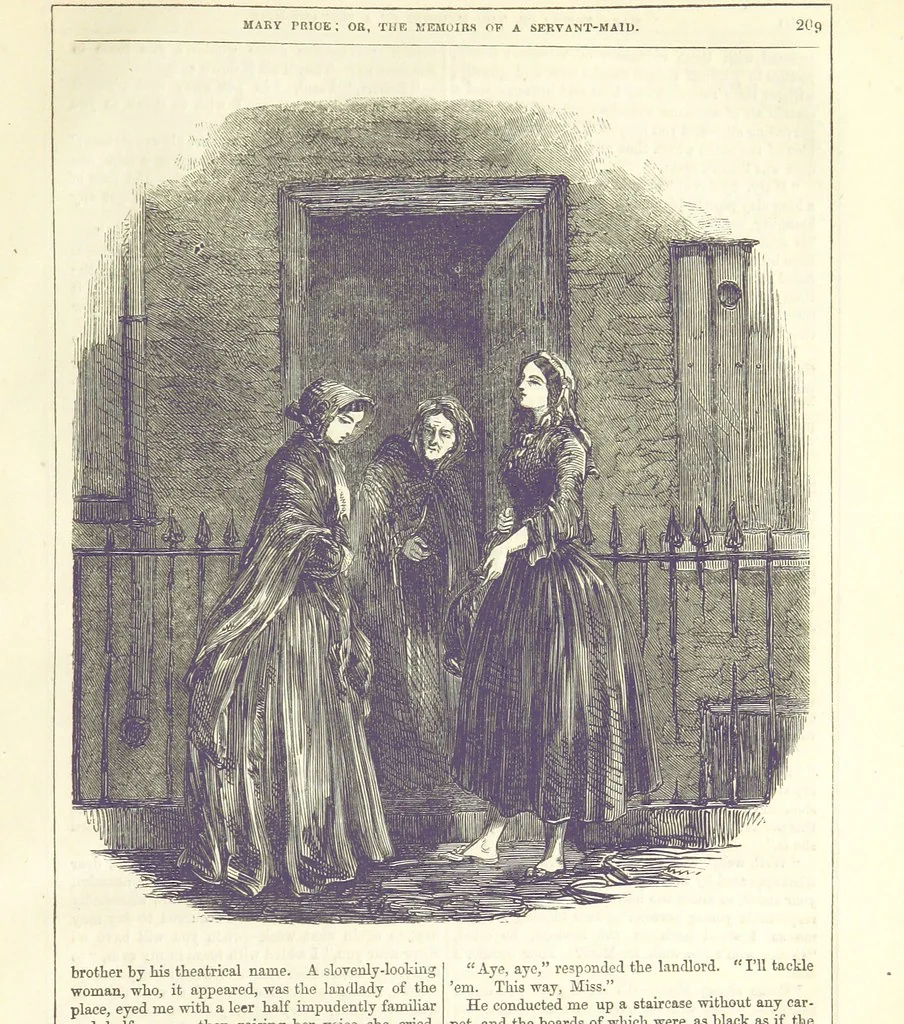 An illustration from Mary Price; or, the Memoirs of a servant-maid ... Illustrated with fifty-two engravings by F. Gilbert, 1852, leaf 221
