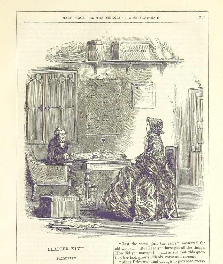 An illustration from Mary Price; or, the Memoirs of a servant-maid ... Illustrated with fifty-two engravings by F. Gilbert, 1852, leaf 229