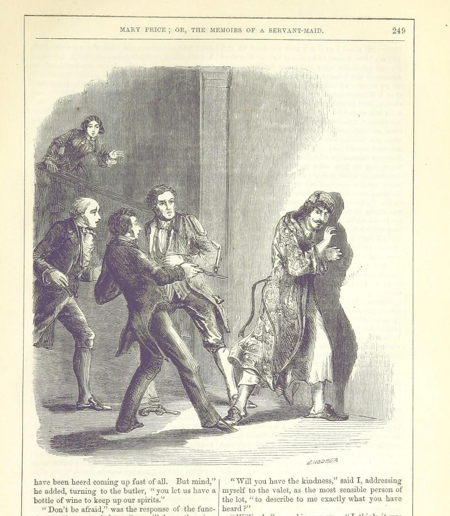An illustration from Mary Price; or, the Memoirs of a servant-maid ... Illustrated with fifty-two engravings by F. Gilbert, 1852, leaf 261