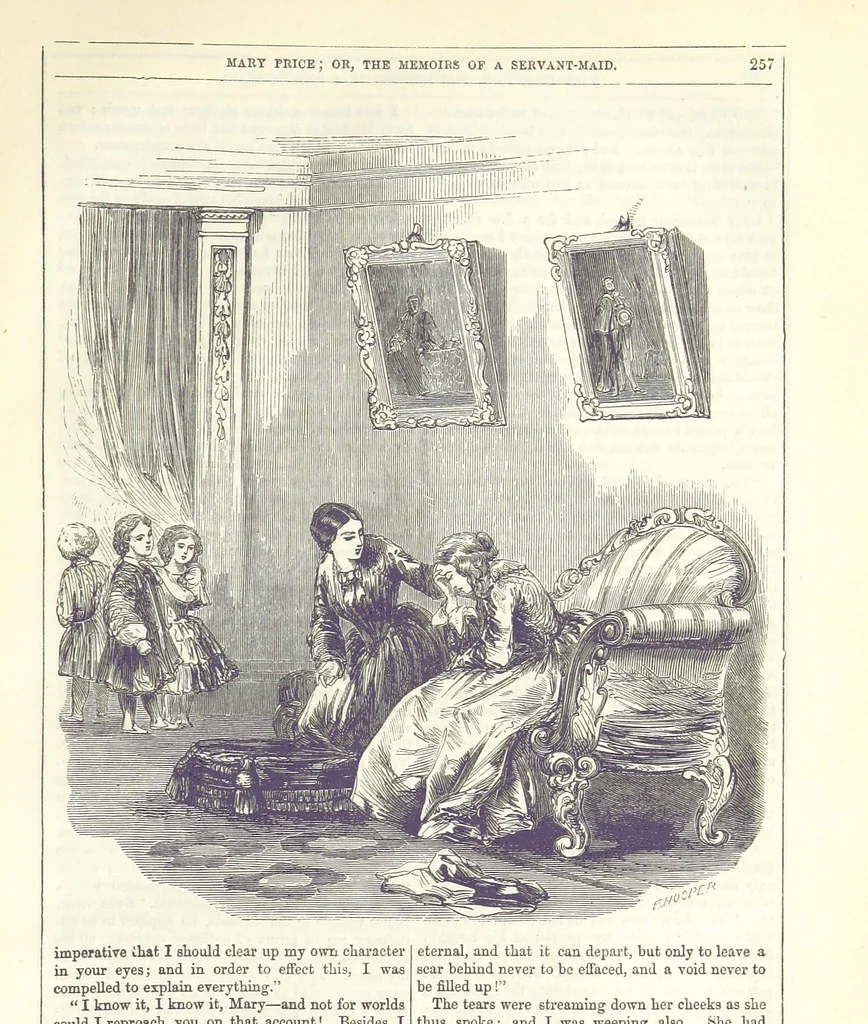 An illustration from Mary Price; or, the Memoirs of a servant-maid ... Illustrated with fifty-two engravings by F. Gilbert, 1852, leaf 269