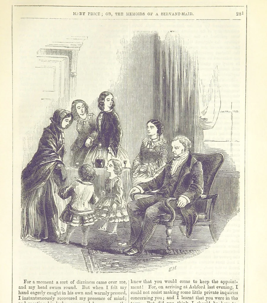 An illustration from Mary Price; or, the Memoirs of a servant-maid ... Illustrated with fifty-two engravings by F. Gilbert, 1852, leaf 293