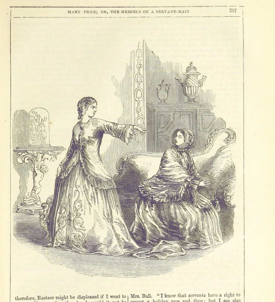 An illustration from Mary Price; or, the Memoirs of a servant-maid ... Illustrated with fifty-two engravings by F. Gilbert, 1852, leaf 309
