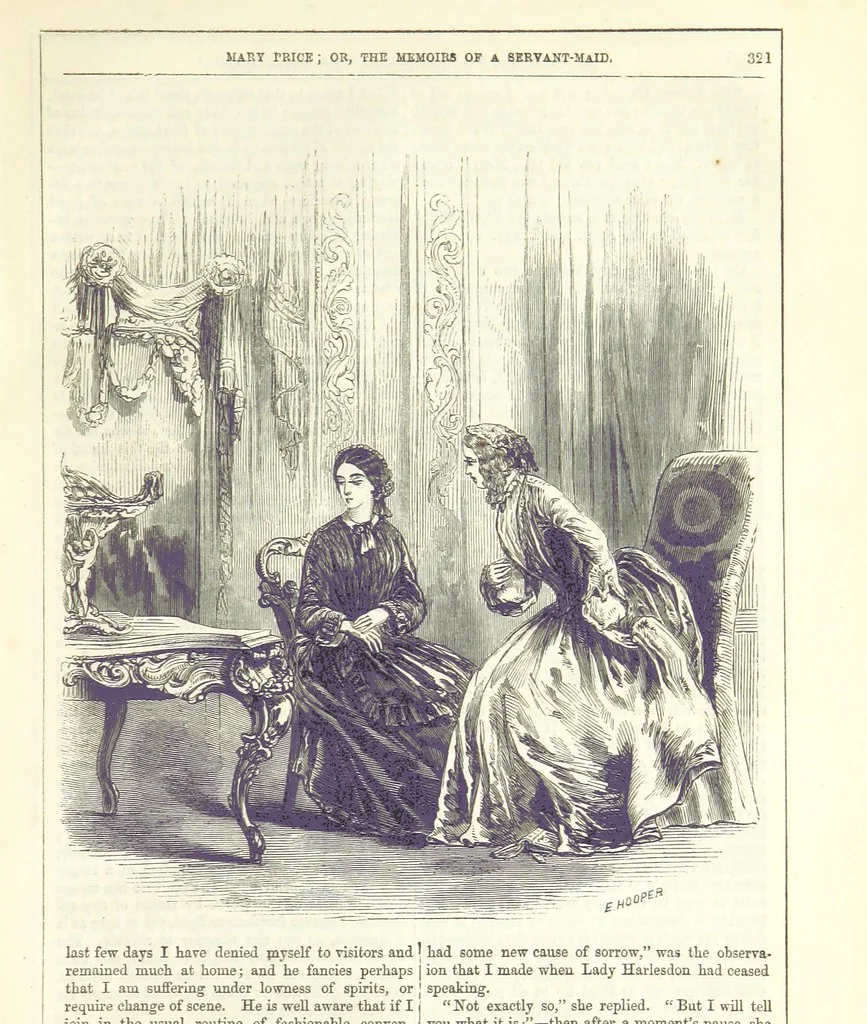 An illustration from Mary Price; or, the Memoirs of a servant-maid ... Illustrated with fifty-two engravings by F. Gilbert, 1852, leaf 333