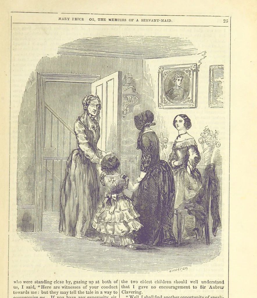 An illustration from Mary Price; or, the Memoirs of a servant-maid ... Illustrated with fifty-two engravings by F. Gilbert, 1852, leaf 37