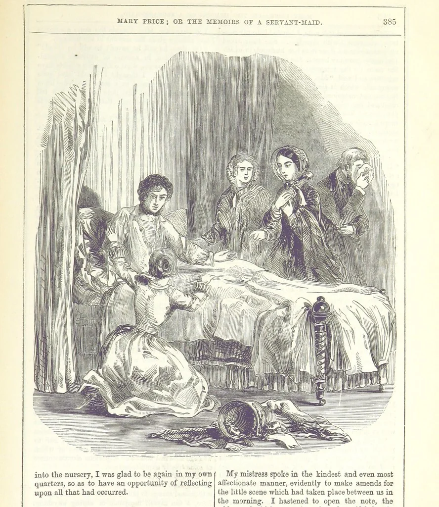 An illustration from Mary Price; or, the Memoirs of a servant-maid ... Illustrated with fifty-two engravings by F. Gilbert, 1852, leaf 397