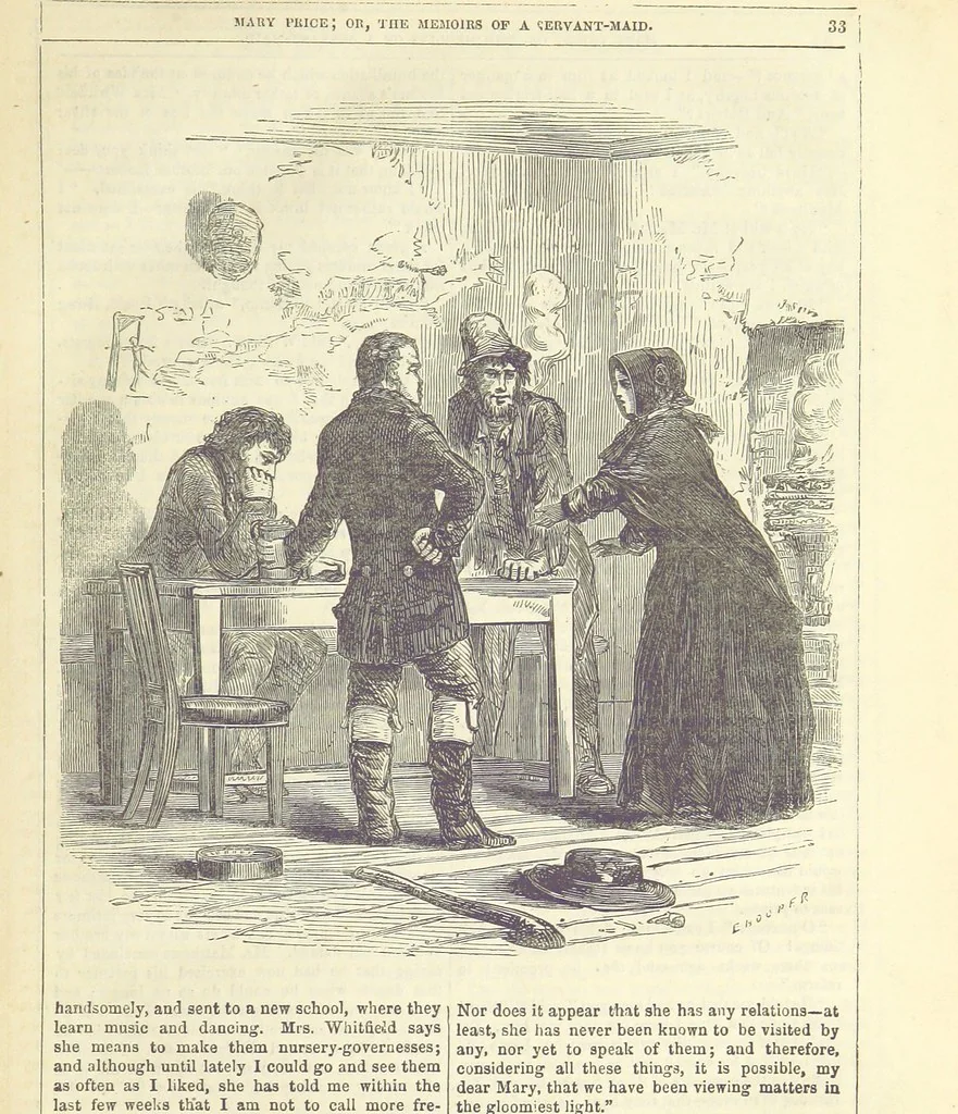 An illustration from Mary Price; or, the Memoirs of a servant-maid ... Illustrated with fifty-two engravings by F. Gilbert, 1852, leaf 45