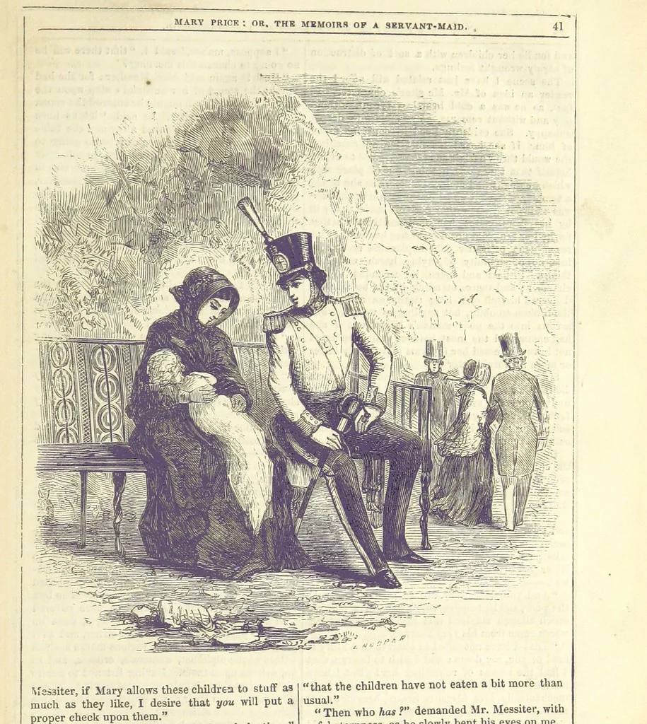 An illustration from Mary Price; or, the Memoirs of a servant-maid ... Illustrated with fifty-two engravings by F. Gilbert, 1852, leaf 53
