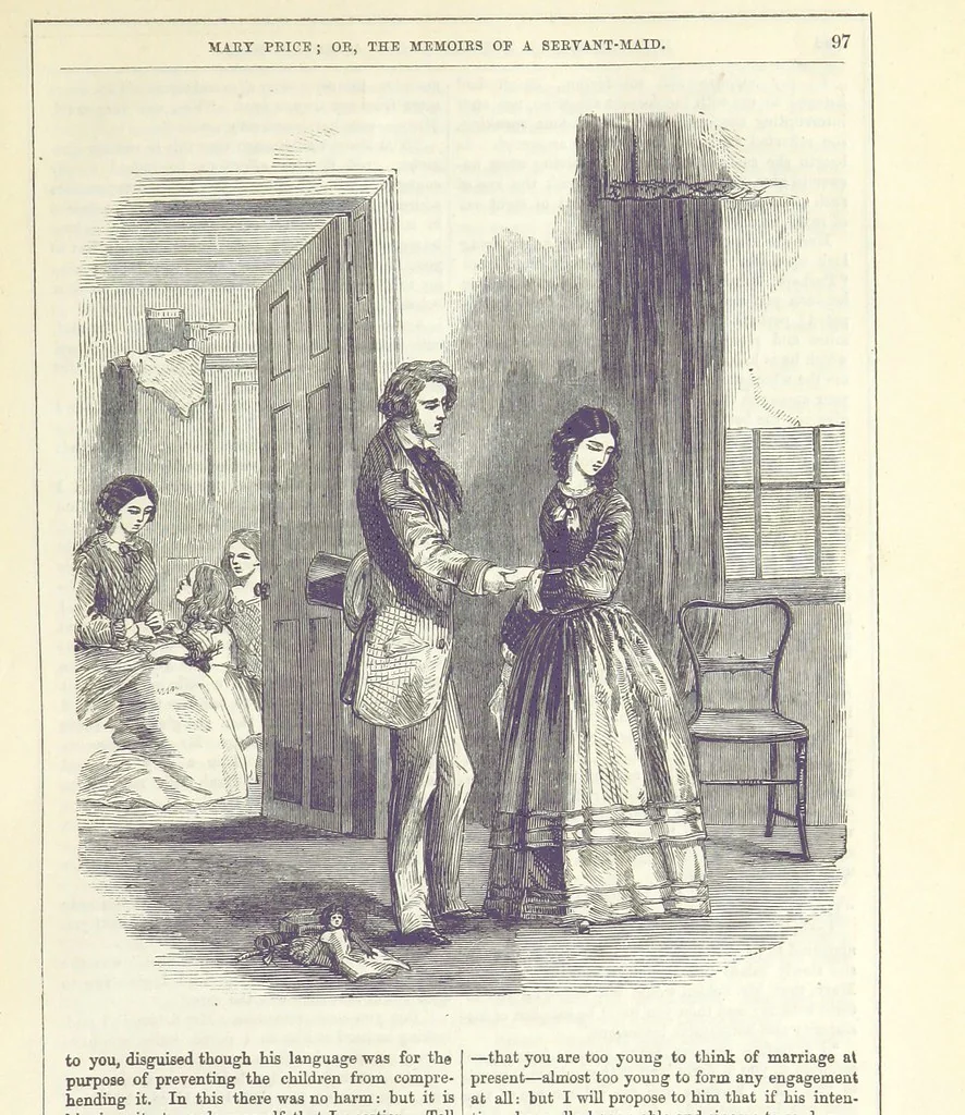 An illustration from Mary Price; or, the Memoirs of a servant-maid ... Illustrated with fifty-two engravings by F. Gilbert, 1852, leaf 111