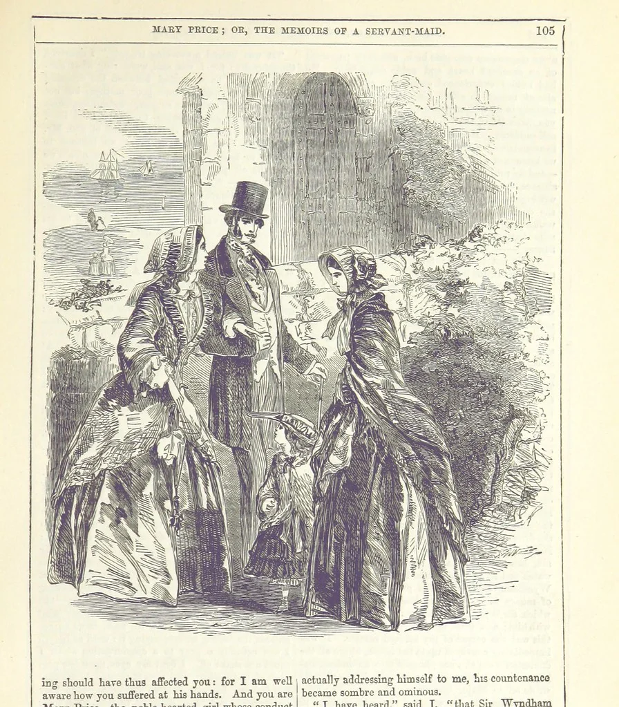 An illustration from Mary Price; or, the Memoirs of a servant-maid ... Illustrated with fifty-two engravings by F. Gilbert, 1852, leaf 119