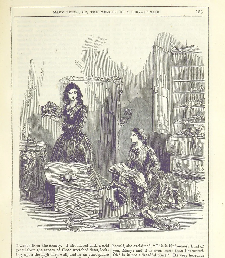 An illustration from Mary Price; or, the Memoirs of a servant-maid ... Illustrated with fifty-two engravings by F. Gilbert, 1852, leaf 167