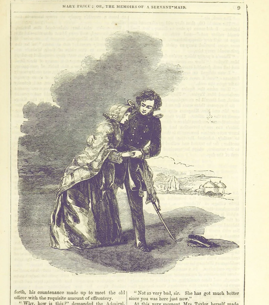An illustration from Mary Price; or, the Memoirs of a servant-maid ... Illustrated with fifty-two engravings by F. Gilbert, 1852, leaf 23