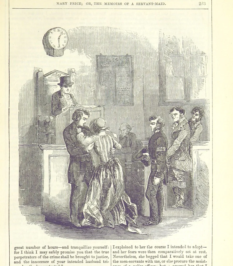 An illustration from Mary Price; or, the Memoirs of a servant-maid ... Illustrated with fifty-two engravings by F. Gilbert, 1852, leaf 247
