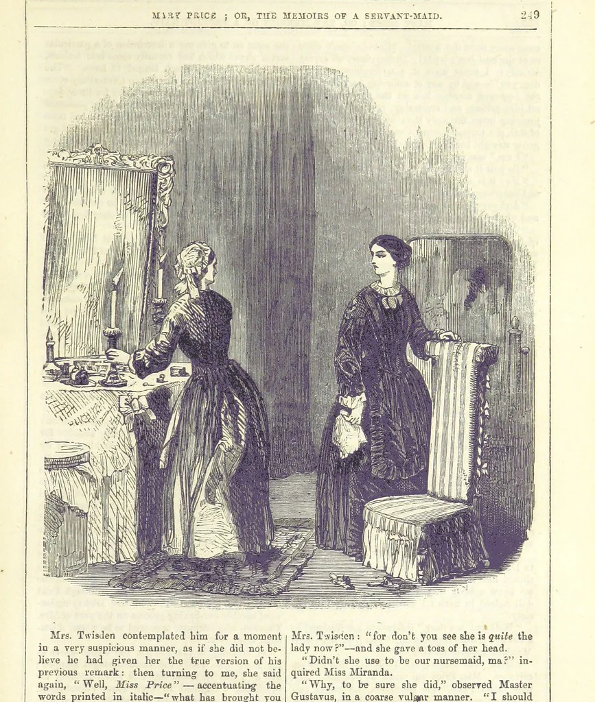 An illustration from Mary Price; or, the Memoirs of a servant-maid ... Illustrated with fifty-two engravings by F. Gilbert, 1852, leaf 263
