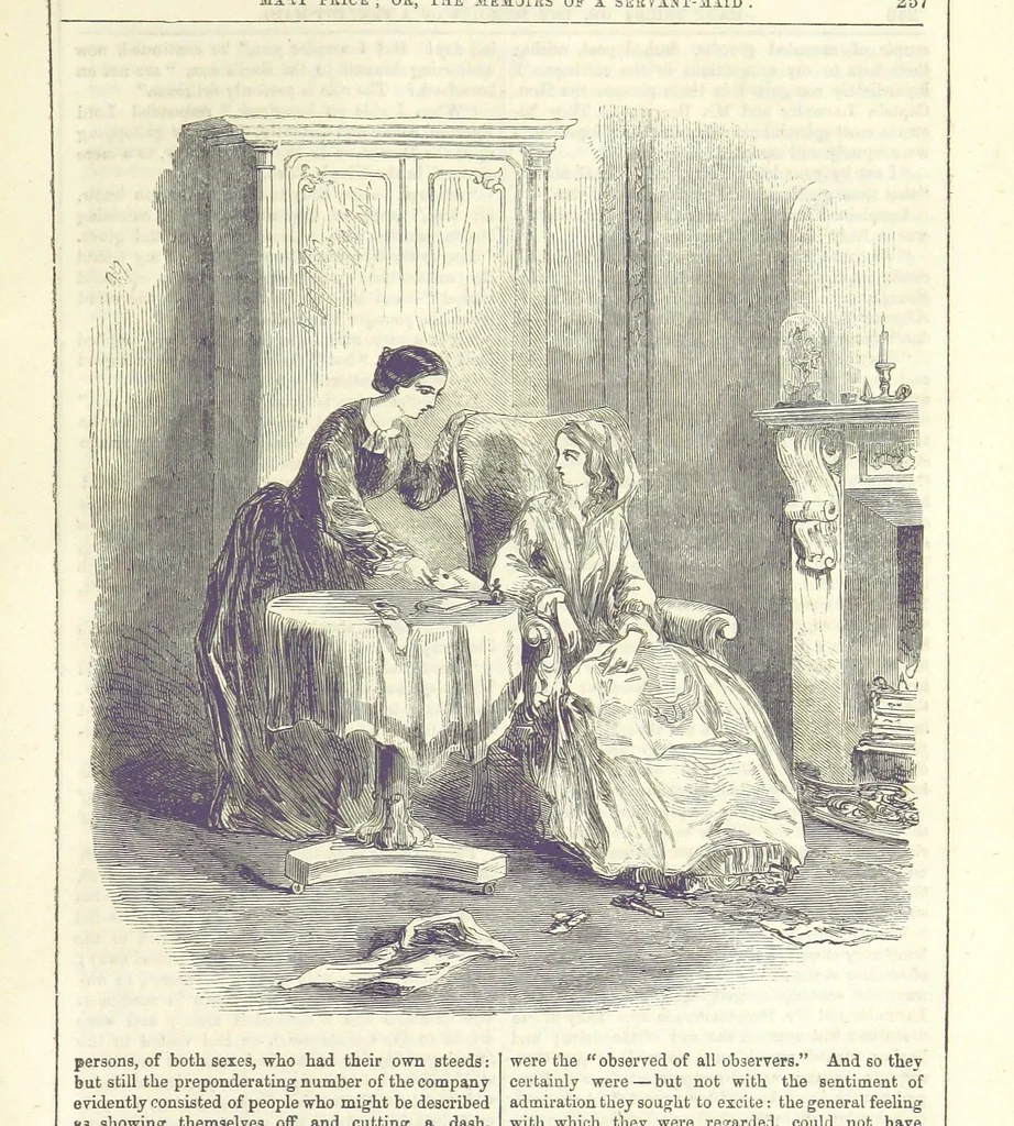 An illustration from Mary Price; or, the Memoirs of a servant-maid ... Illustrated with fifty-two engravings by F. Gilbert, 1852, leaf 271