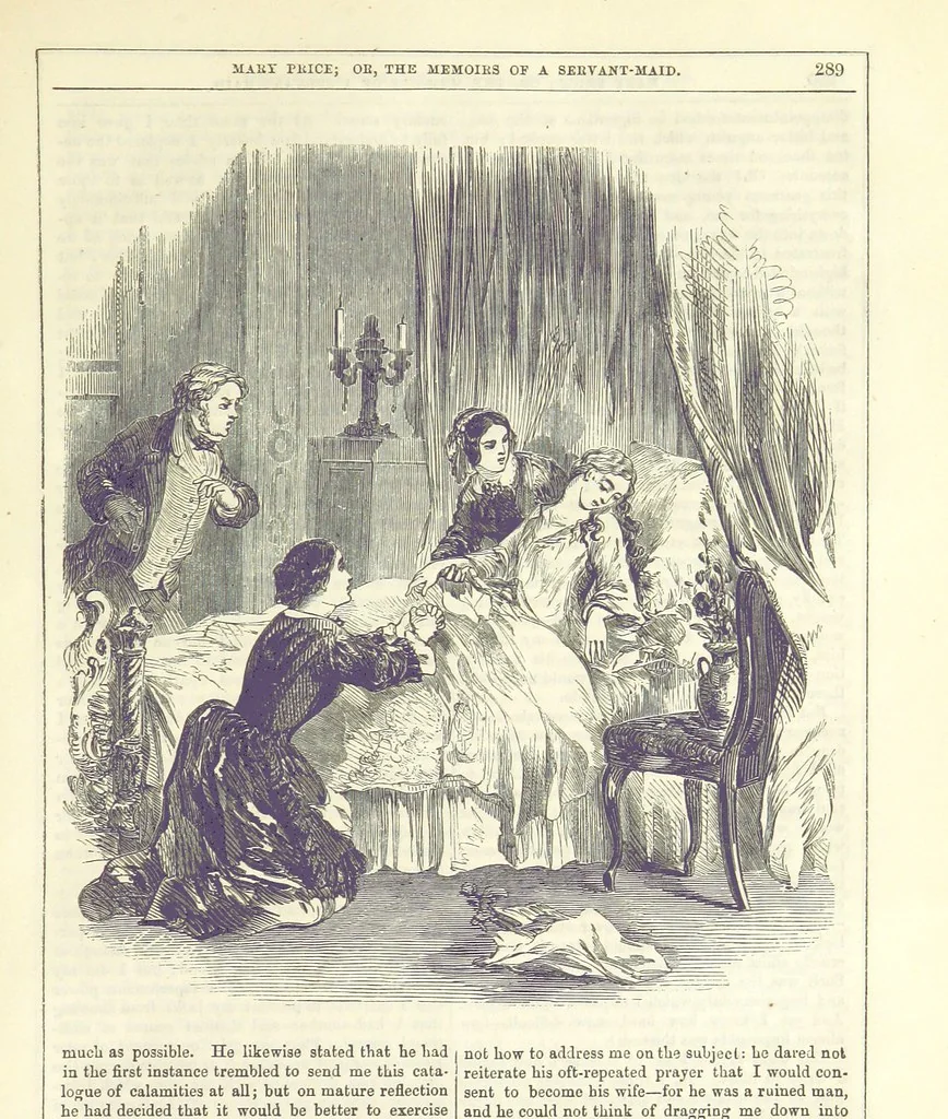 An illustration from Mary Price; or, the Memoirs of a servant-maid ... Illustrated with fifty-two engravings by F. Gilbert, 1852, leaf 303