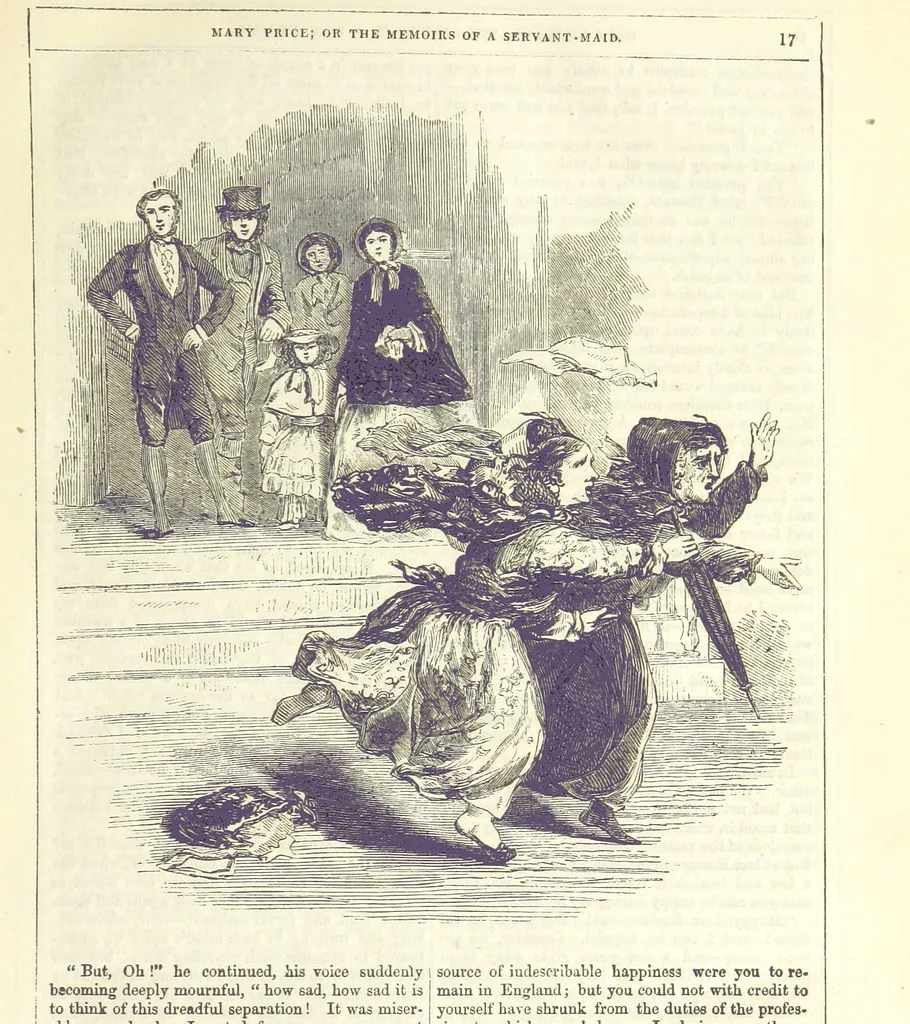 An illustration from Mary Price; or, the Memoirs of a servant-maid ... Illustrated with fifty-two engravings by F. Gilbert, 1852, leaf 31