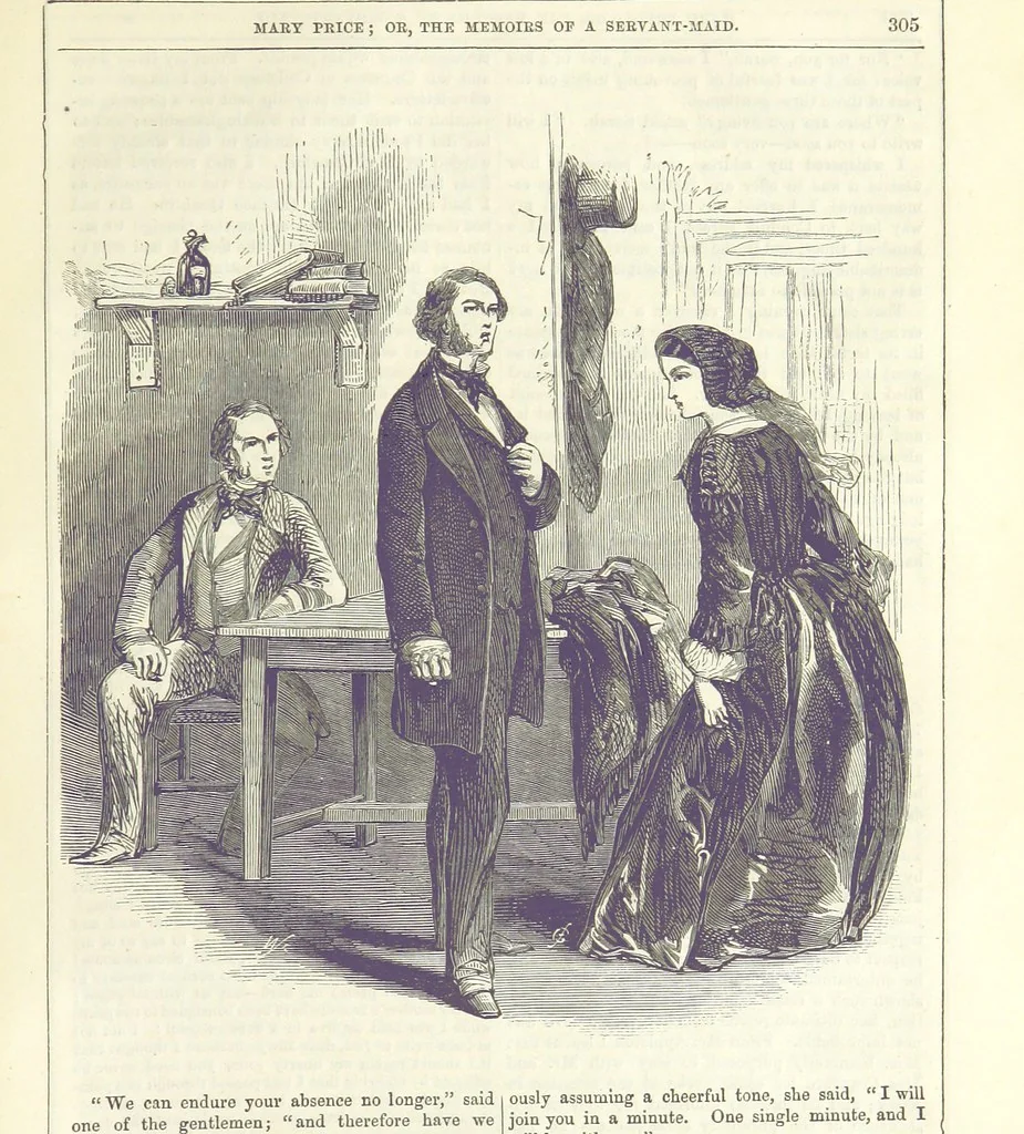An illustration from Mary Price; or, the Memoirs of a servant-maid ... Illustrated with fifty-two engravings by F. Gilbert, 1852, leaf 319