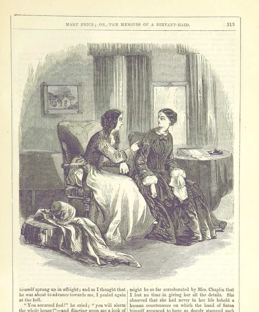 An illustration from Mary Price; or, the Memoirs of a servant-maid ... Illustrated with fifty-two engravings by F. Gilbert, 1852, leaf 327