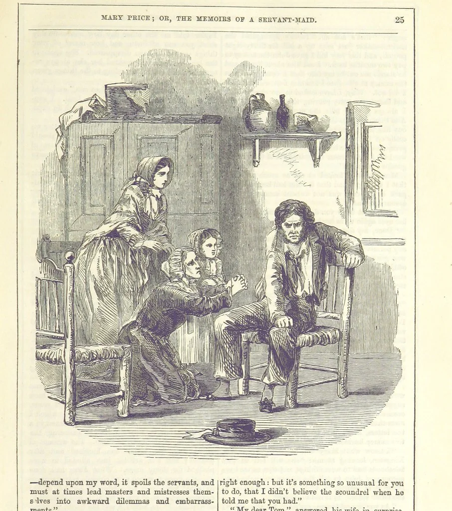 An illustration from Mary Price; or, the Memoirs of a servant-maid ... Illustrated with fifty-two engravings by F. Gilbert, 1852, leaf 39