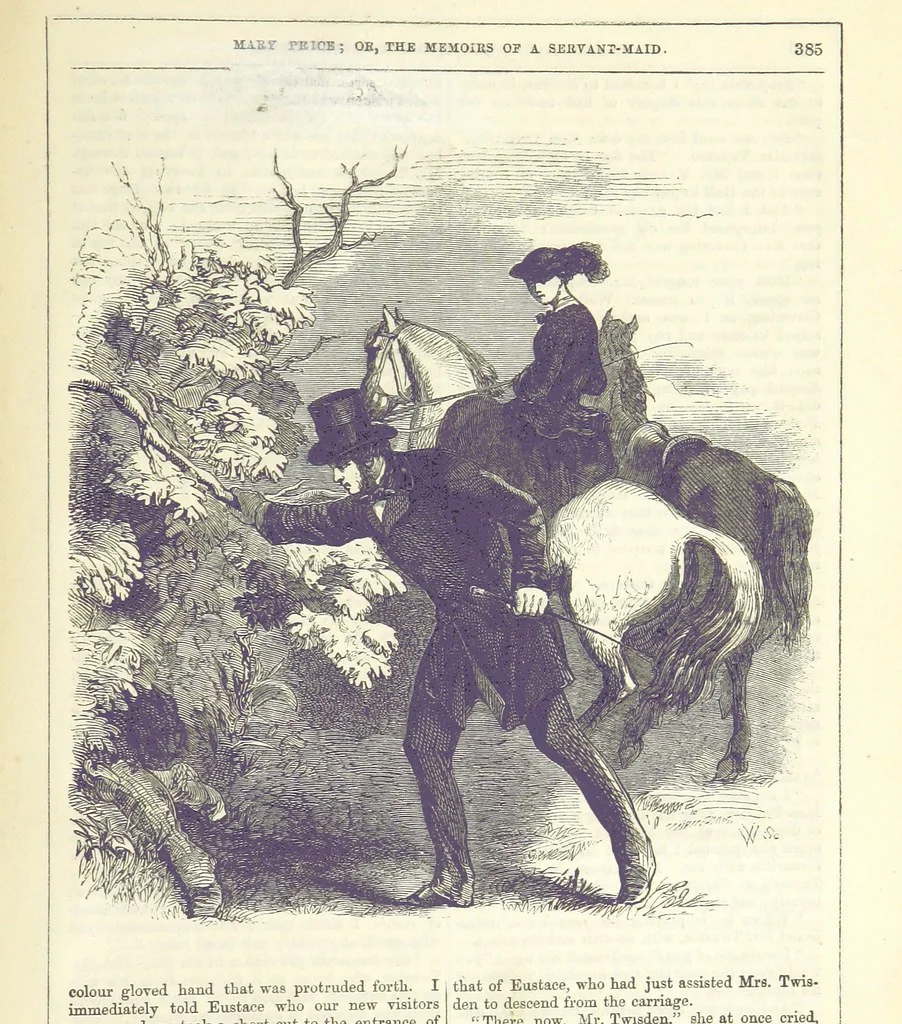 An illustration from Mary Price; or, the Memoirs of a servant-maid ... Illustrated with fifty-two engravings by F. Gilbert, 1852, leaf 399
