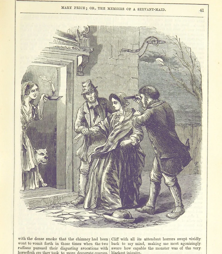 An illustration from Mary Price; or, the Memoirs of a servant-maid ... Illustrated with fifty-two engravings by F. Gilbert, 1852, leaf 55