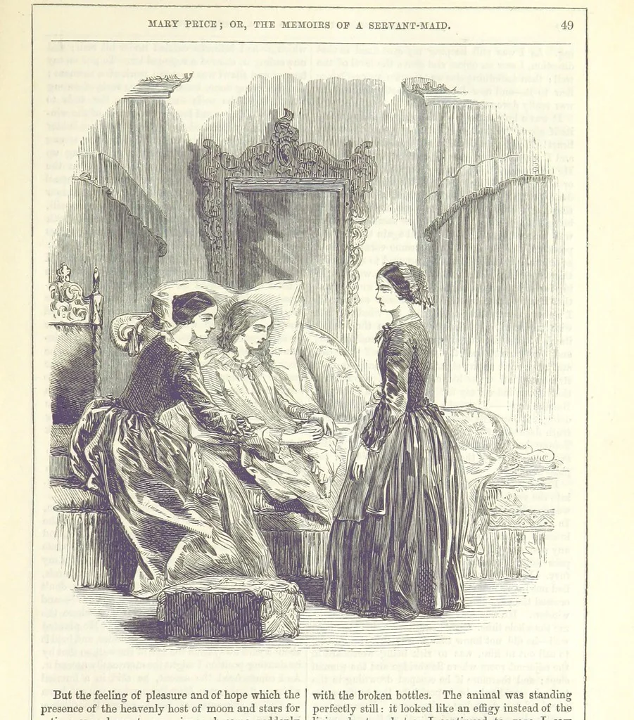 An illustration from Mary Price; or, the Memoirs of a servant-maid ... Illustrated with fifty-two engravings by F. Gilbert, 1852, leaf 63