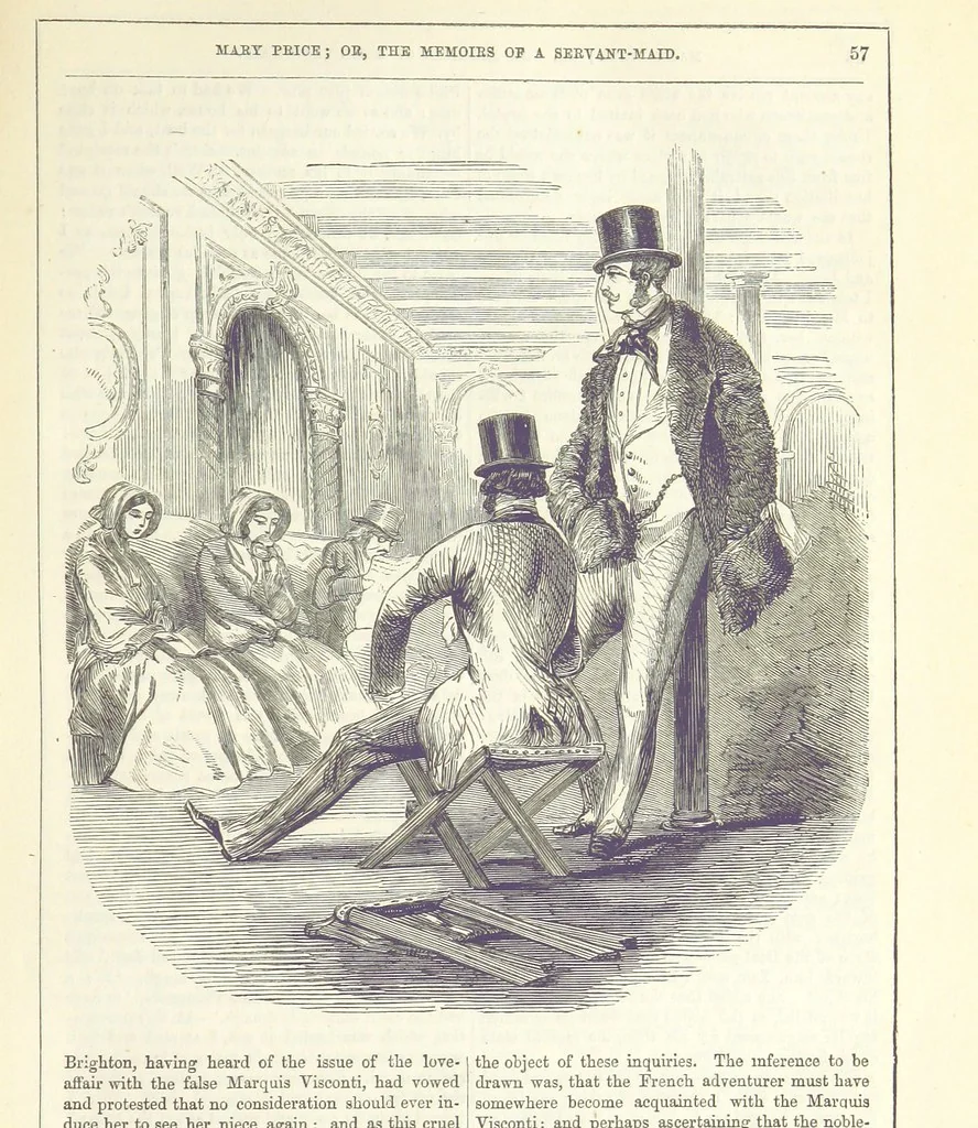 An illustration from Mary Price; or, the Memoirs of a servant-maid ... Illustrated with fifty-two engravings by F. Gilbert, 1852, leaf 71