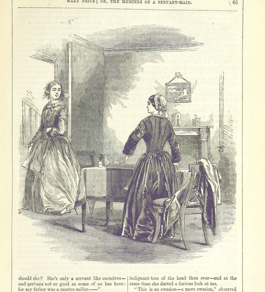 An illustration from Mary Price; or, the Memoirs of a servant-maid ... Illustrated with fifty-two engravings by F. Gilbert, 1852, leaf 79