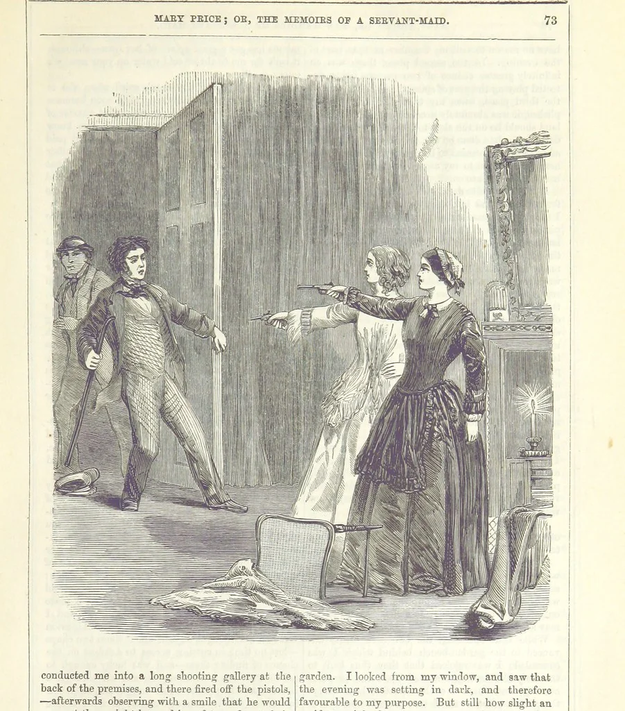 An illustration from Mary Price; or, the Memoirs of a servant-maid ... Illustrated with fifty-two engravings by F. Gilbert, 1852, leaf 87