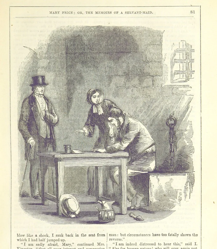 An illustration from Mary Price; or, the Memoirs of a servant-maid ... Illustrated with fifty-two engravings by F. Gilbert, 1852, leaf 95