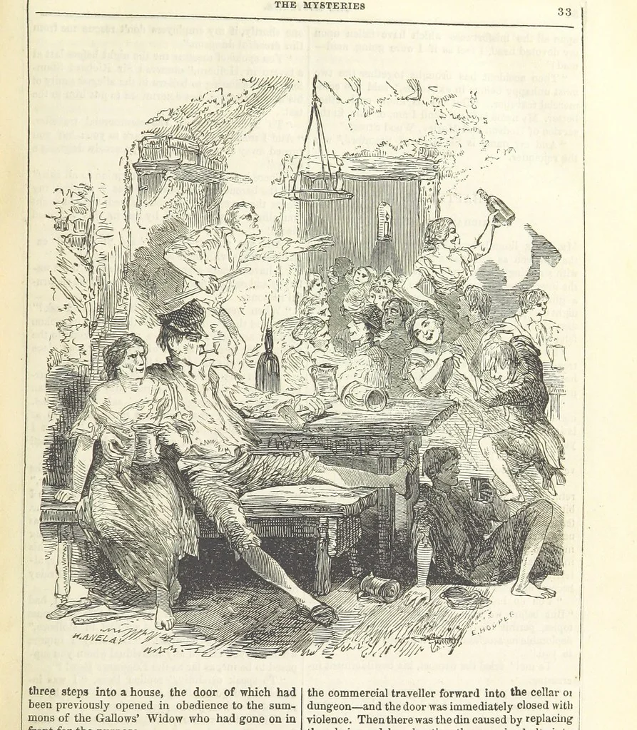 An illustration from The Mysteries of the Court of London ... With ... illustrations, 1849, leaf 49
