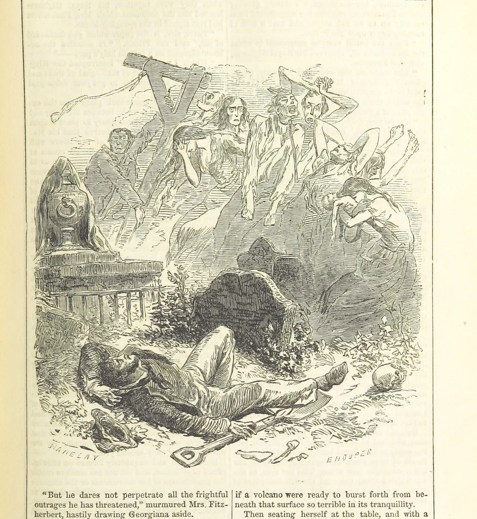 An illustration from The Mysteries of the Court of London ... With ... illustrations, 1849, leaf 217
