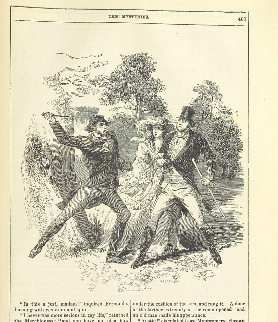 An illustration from The Mysteries of the Court of London ... With ... illustrations, 1849, leaf 417