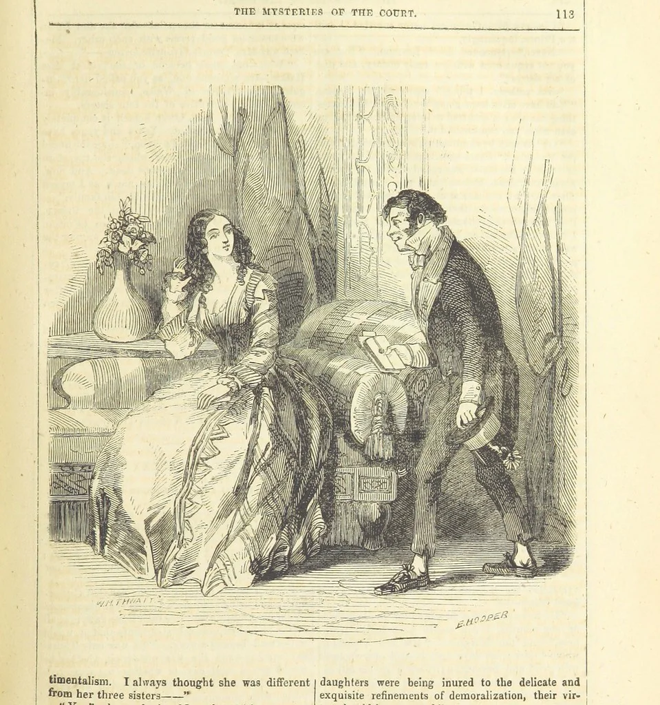 An illustration from The Mysteries of the Court of London ... With ... illustrations, 1849, leaf 129