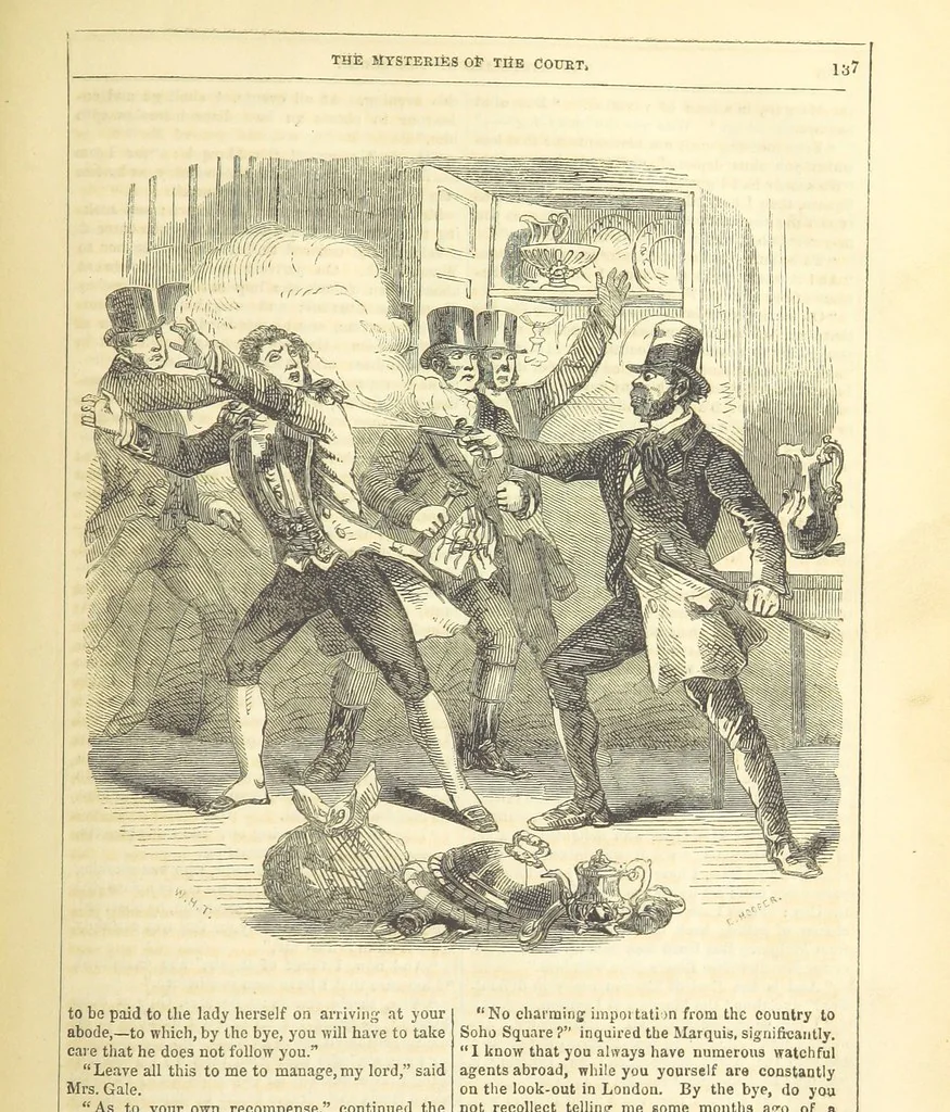 An illustration from The Mysteries of the Court of London ... With ... illustrations, 1849, leaf 153
