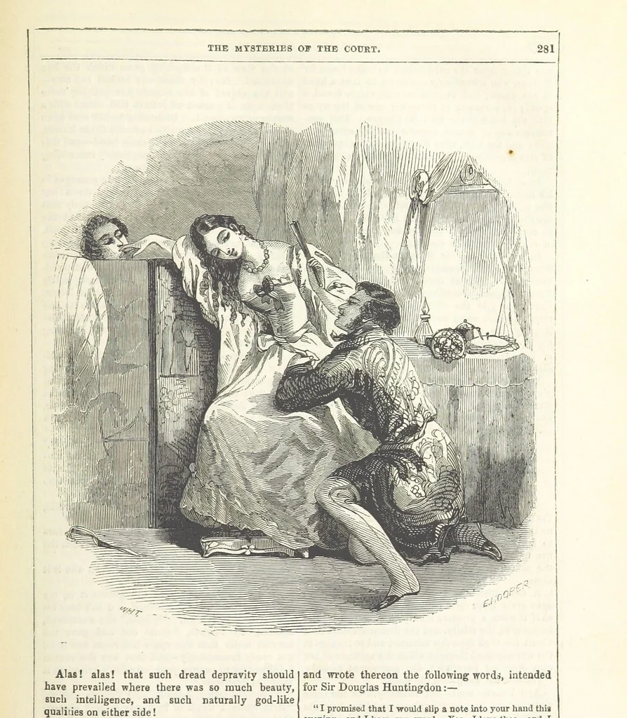 An illustration from The Mysteries of the Court of London ... With ... illustrations, 1849, leaf 297