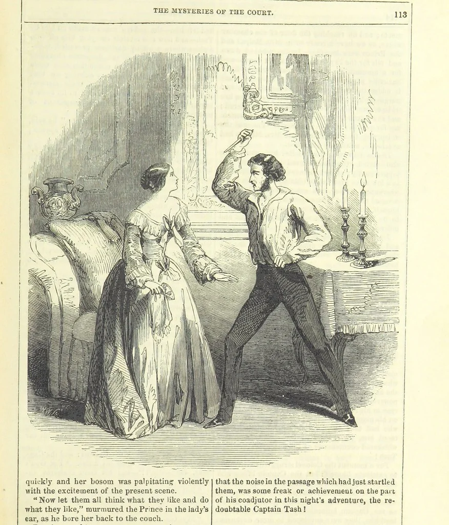 An illustration from The Mysteries of the Court of London ... With ... illustrations, 1849, leaf 129
