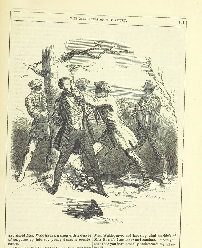 An illustration from The Mysteries of the Court of London ... With ... illustrations, 1849, leaf 417
