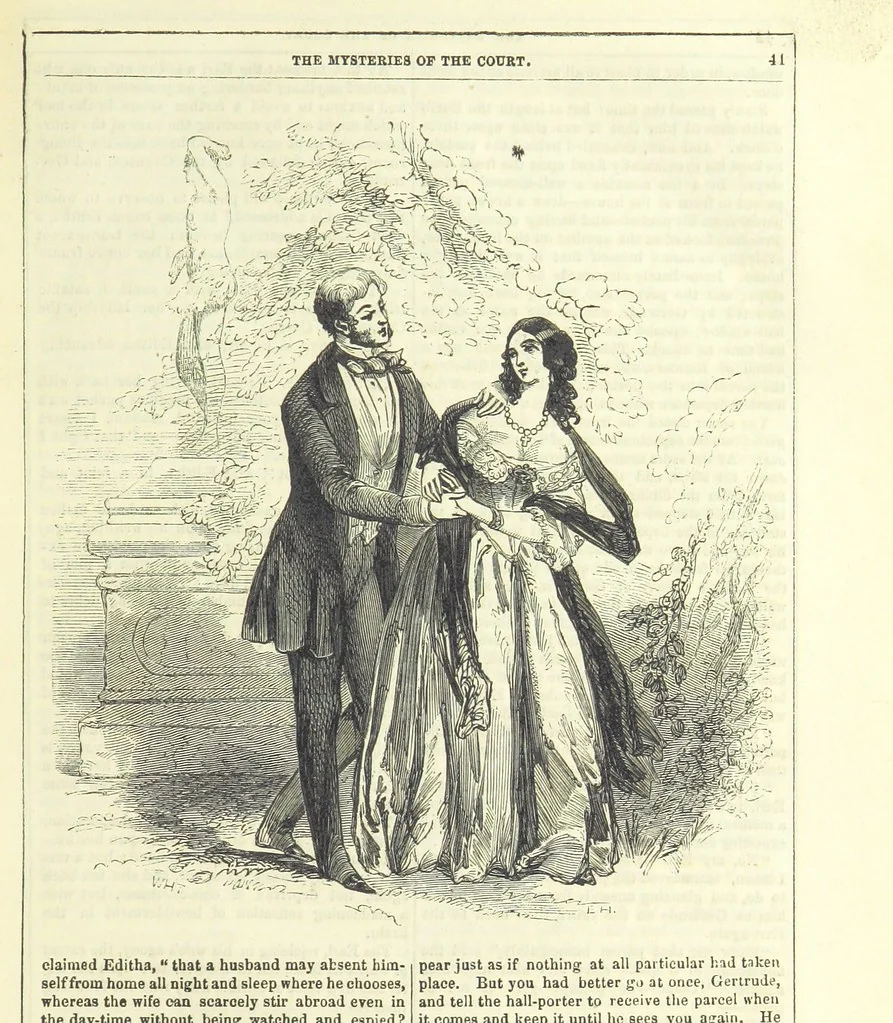 An illustration from The Mysteries of the Court of London ... With ... illustrations, 1849, leaf 57